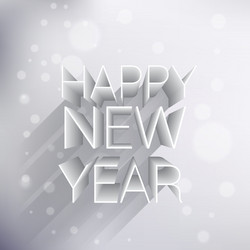 Creative 3d happy new year design vector