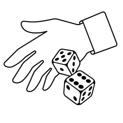 playing dice game craps image vector