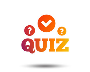 quiz sign icon questions and answers game vector image