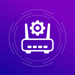 Router modem settings icon for apps and web vector
