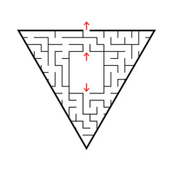 triangular labyrinth with two entrances vector image