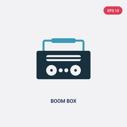 Two color boom box icon from multimedia concept vector