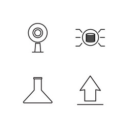 web simple outlined icons set vector image