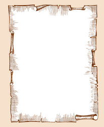 Ancient Scroll with Message vector image