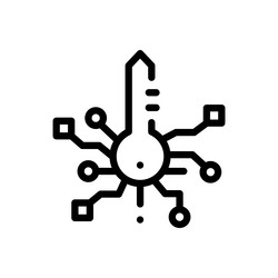 digital key icon thin linear style design vector image