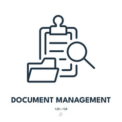 Document management icon documentation vector