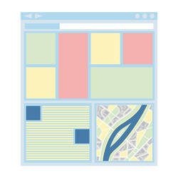 flat website template web design technology vector image