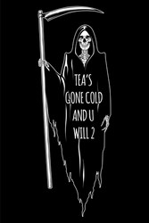 grim reaper with scythe vector