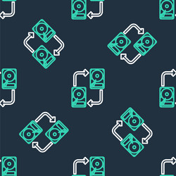 line a fixed data storage device hard disk vector image