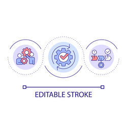 Process Management Loop Icon vector image