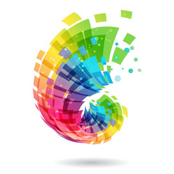 Abstract element multicolored design concept vector