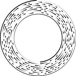 segmented circular concentric circle element vector image