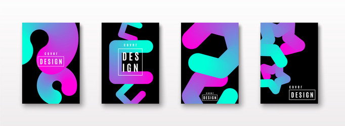 Cover pattern template set vector