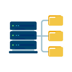 database server data storage technology on cloud vector image