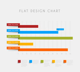 flat design statistics column graphs vector