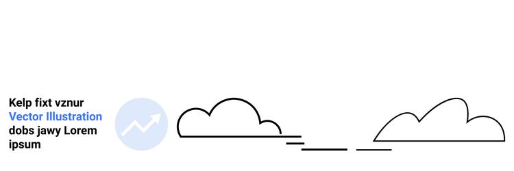 minimalist cloud design with chart and text vector image
