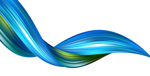 3d wave liquid shape color background vector