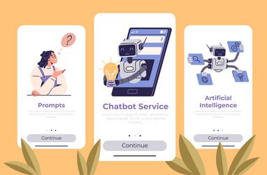 ai and chatbot technologies enhancing user vector image