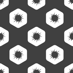 black hexagon starburst pattern vector