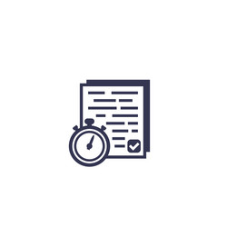 chronometer and results documents icon vector