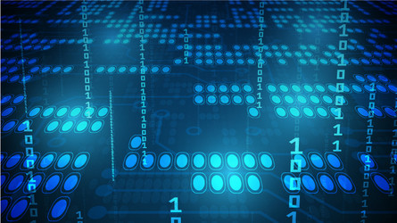 hi-tech digital data connection system vector image