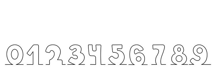 numbers one continuous line drawing set vector image