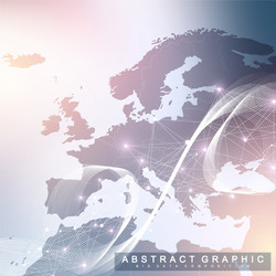 technology abstract background with connected line vector image