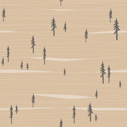 trees and lines abstract seamless pattern stylish vector image