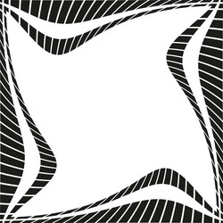 wavy frame shape abstract border figure curved vector image