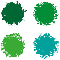 circular swirl element decorative ornament shape vector image