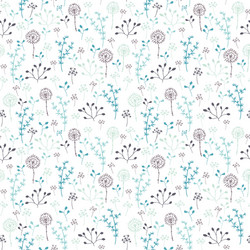 White ditsy flower seamless background Royalty Free Vector