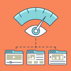 web analytics information development website vector image