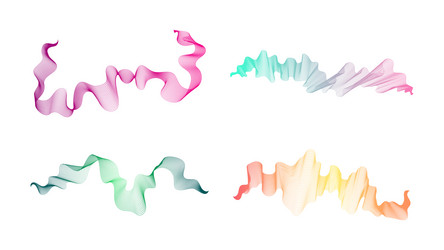 abstract backdrop with wave gradient lines vector image