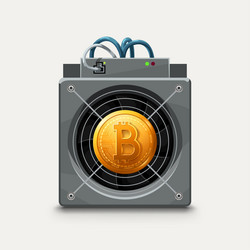 ASIC Mining Computer vector image