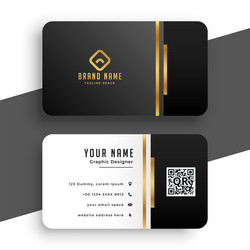 elegant golden business card modern template vector