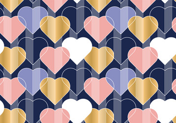 Hearts color seamless pattern vector