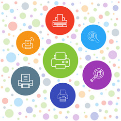 printer icons vector