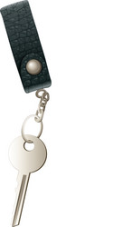 a topview of key with keychain vector image