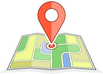 abstract city map with pointer vector image