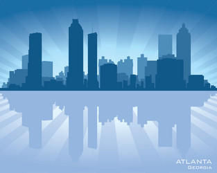 Atlanta georgia skyline Royalty Free Vector Image