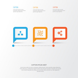 Learning icons set collection of algorithm vector