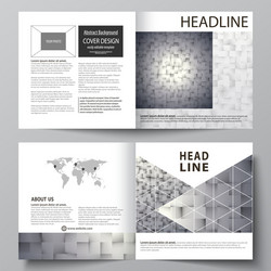 business templates for square design bi fold vector