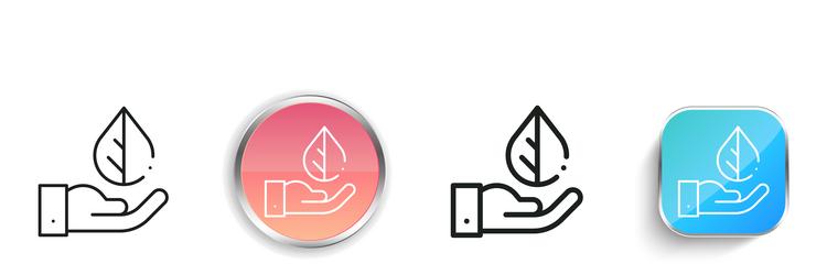 energy icon thin linear regular and button style vector image