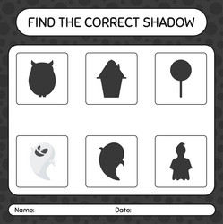Find the correct shadows game with ghost vector