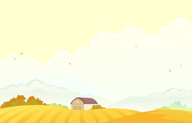 Farm rural landscape background Royalty Free Vector Image