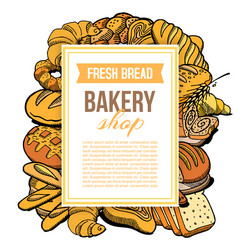 Bakery shop hand drawn concept vector