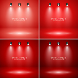 empty red studio abstract backgrounds vector image