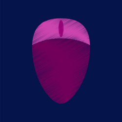 flat shading style icon computer mouse vector