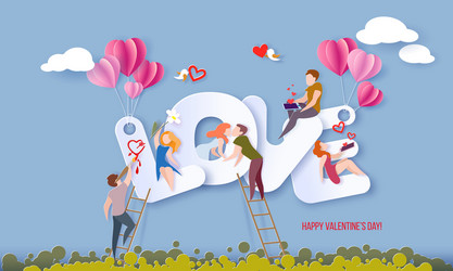 Romantic Valentine's Day Card Vector Image