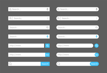 search bar website ui set searching element vector image